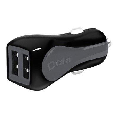 Cellet Prism Rapidcharge Dual Usb Car Charger (12w / 2.4a) - Gray