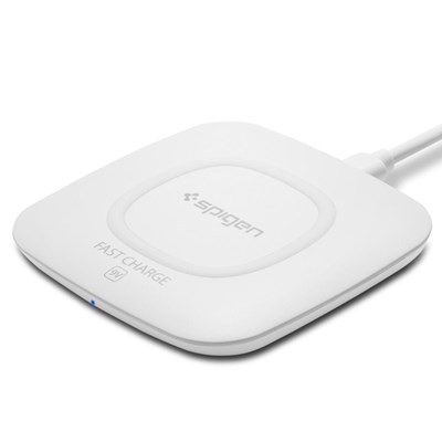 Spigen F301w Essential Ultra Slim Wireless Charging Pad - 10w - White