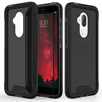 ION Triple Layered Hybrid Case w/ Tempered Glass Screen Protector - Black