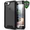 Apple Compatible Zizo ION Triple Layered Hybrid Cover with Tempered Glass Screen Protector - Black and Black Image 1
