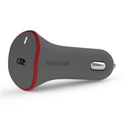 Puregear - Power Delivery Car Charger 35w Universal - Gray And Red