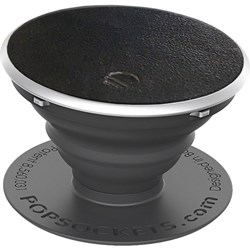Popsockets - Vegan Leather Device Stand And Grip - Black