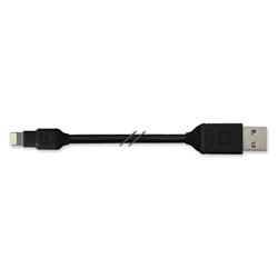Qmadix Usb Type A To Lightning Braided Charge-sync Cable (6 Ft) - Black