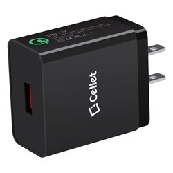 Cellet Quick Charge 3.0 Universal Wall Charger (18w/3a) - Black