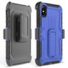 Apple Compatible Armor Hybrid Heavy Duty Cover with Kickstand - Blue and Black Image 2