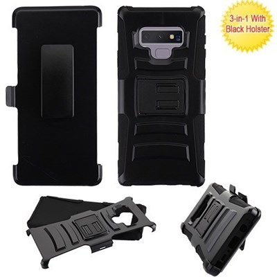 Samsung Advanced Armor Stand Protector Cover Combo with Black Holster - Black