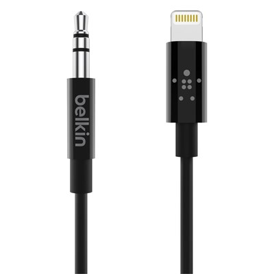 Belkin - Apple Lightning To 3.5mm Aux Cable 3ft - Black