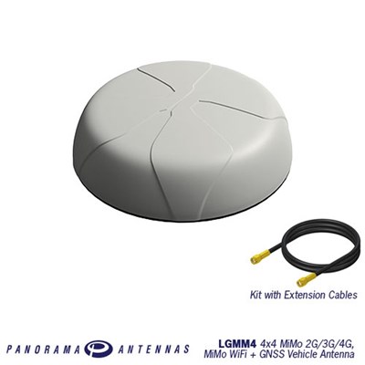 Cradlepoint Low Profile Dome 9 in 1 Antenna by Panorama with 4 cellular - 4 WiFi - 1 GPS - White