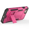 Apple Compatible Hybrid Transformer Cover with Kickstand and UV Coated PC and TPU Layers - Hot Pink and Black Image 1