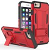 Apple Compatible Hybrid Transformer Cover with Kickstand and UV Coated PC and TPU Layers - Red and Black Image 1