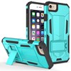Apple Compatible Hybrid Transformer Cover with Kickstand and UV Coated PC and TPU Layers - Teal and Black Image 1