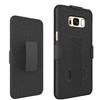 Samsung Galaxy S8 Luxmo Snap On Case Skew PC w/ Holster Combo - Black Image 1