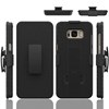 Samsung Galaxy S8 Luxmo Snap On Case Skew PC w/ Holster Combo - Black Image 2