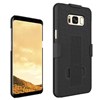 Samsung Galaxy S8 Luxmo Snap On Case Skew PC w/ Holster Combo - Black Image 3