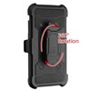 MyBat 3-in-1 Kinetic Hybrid Protector Cover Combo with Black Holster and Tempered Glass Screen Protector - Black Image 1