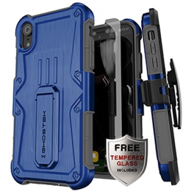 Apple Ghostek Iron Armor Series Case with Tempered Glass - Gray and Blue