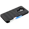 Hybrid Protector Cover with Card Wallet - Black and Black Brushed Image 1
