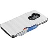 Hybrid Protector Cover with Card Wallet - Silver and Black Brushed Image 3
