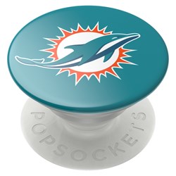 Popsockets - Popgrips Nfl Licensed Swappable Device Stand And Grip - Miami Dolphins Logo Gloss
