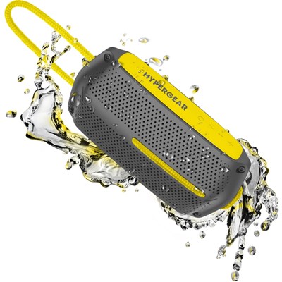 HyperGear Wave Water Resistant Wireless Speaker - Grey and Yellow
