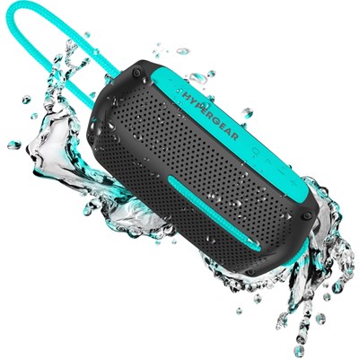 HyperGear Wave Water Resistant Wireless Speaker - Black and Teal