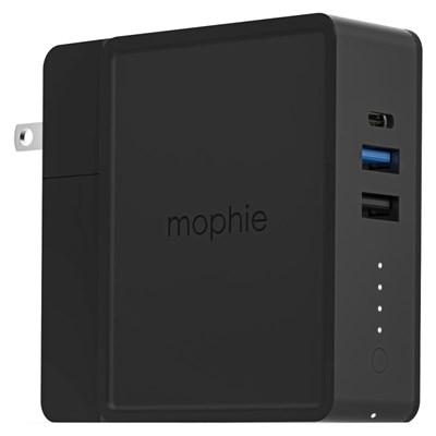 Mophie - Powerstation Hub Wireless Charging Power Bank 6,000 Mah - Black