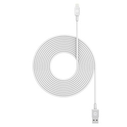Mophie - Type A To Apple Lightning 10ft - White Mophie - Type A To Apple Lightning 10ft - White