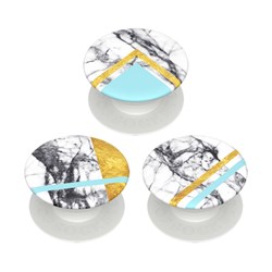 Popsockets - Popminis Device Stand And Grip Three Pack - White Marble Glam Popsockets - Popminis Device Stand And Grip Three Pack - White Marble Glam