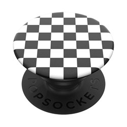 Popsockets - Popgrips Swappable Patterns Device Stand And Grip - Checker Black Popsockets - Popgrips Swappable Patterns Device Stand And Grip - Checker Black