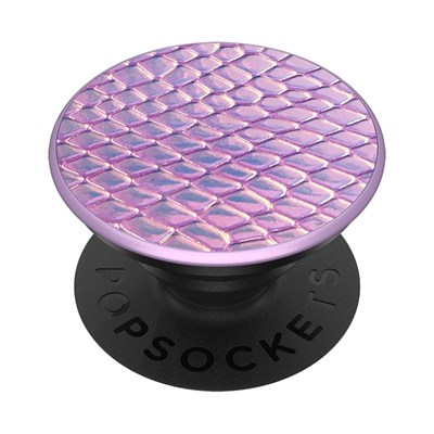 Popsockets - Popgrips Premium Swappable Device Stand And Grip - Iridescent Snake Golden Pink