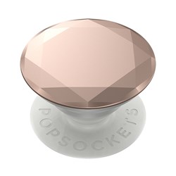 Popsockets - Popgrips Swappable Metallic Diamond Premium Device Stand And Grip -  Rose Gold