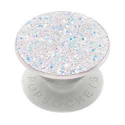 Popsockets - Popgrips Premium Swappable Device Stand And Grip - Sparkle Sn White Popsockets - Popgrips Premium Swappable Device Stand And Grip - Sparkle Sn White
