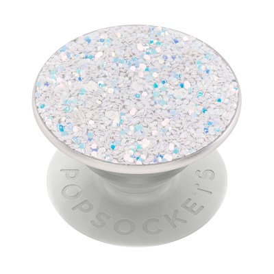 Popsockets - Popgrips Premium Swappable Device Stand And Grip - Sparkle Sn White