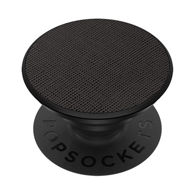 Popsockets - Popgrips Swappable Saffiano Premium Device Stand And Grip - Black