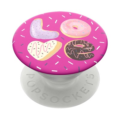 Popsockets - Popgrips Swappable Nature Device Stand And Grip - Love Donut
