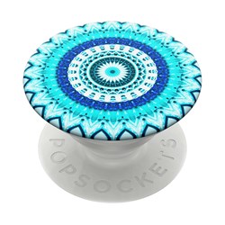 Popsockets - Popgrips Swappable Abstract Device Stand And Grip - Blue Floral Mandala