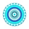 Popsockets - Popgrips Swappable Abstract Device Stand And Grip - Blue Floral Mandala Image 2