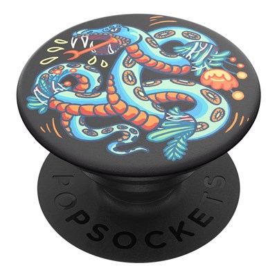Popsockets - Popgrips Swappable Device Stand And Grip - Blue Venom