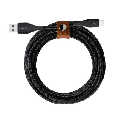 Belkin - Duratek Plus Type A To Type C Cable 4ft - Black