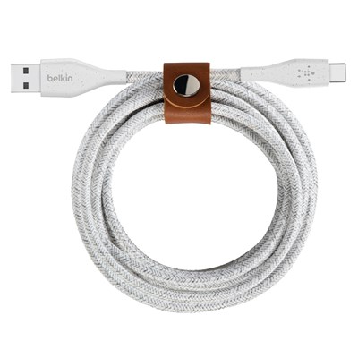Belkin - Duratek Plus Type A To Type C Cable 4ft - White