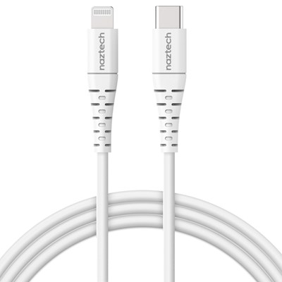 Naztech PD MFI Lightning to USB-C Cable 6ft White 14295-NZ