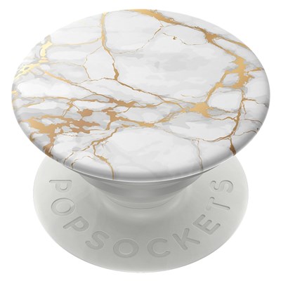 Popsockets - Popgrips Abstract Swappable Device Stand And Grip - Gold Lutz Marble