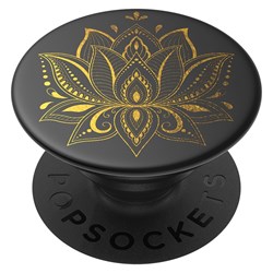 Popsockets - Popgrips Icon Swappable Device Stand And Grip - Golden Prana Black