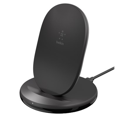 Belkin - Boost Charge Wireless Charging Stand 15w And Qc 3.0 Wall Charger 24w - Black