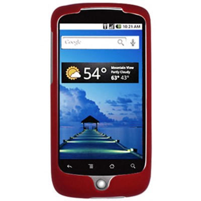 HTC Compatible Naztech SnapOn Rubberized Cover - Red 10452NZ