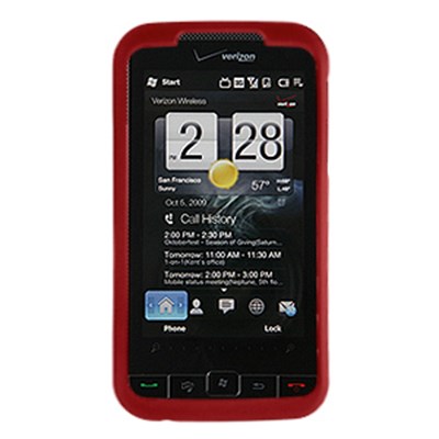 HTC Compatible Naztech SnapOn Rubberized Cover - Red 10469NZ