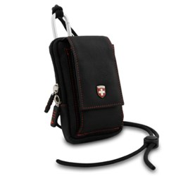 Swiss Leatherware Traveler Case - Black  10787NZ