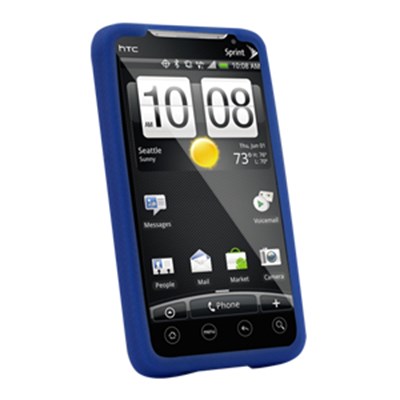 HTC Compatible Naztech Textured Silicone Cover - Blue