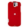 HTC Compatible Premium Rubberized SnapOn Cover - Red Image 1