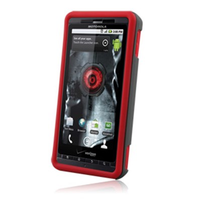 Motorola Compatible Naztech Vertex Hard and Soft Cover - Red